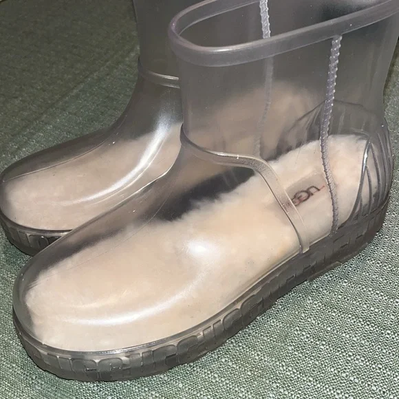 UGG Drizlita Clear Waterproof Womens Rain Boot w Sheepskin Insole sz 6 NWOT - Picture 4 of 15